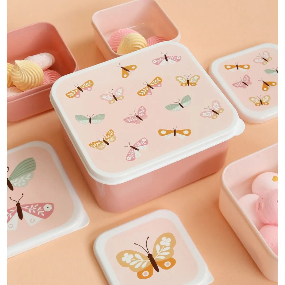 A Little Lovely Company Lunch & Snack Box Set: Butterflies