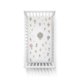 Atelier Choux Fitted Sheet Satin - Hot Air Balloons