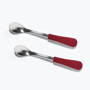 Avanchy Stainless Steel Infant Spoons - Pack of 2 - Magenta