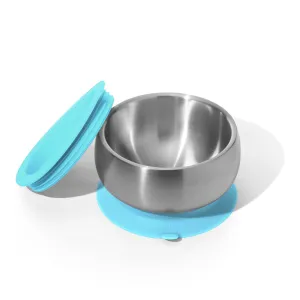 Avanchy Stainless Steel Suction Baby Bowl Lid Blue