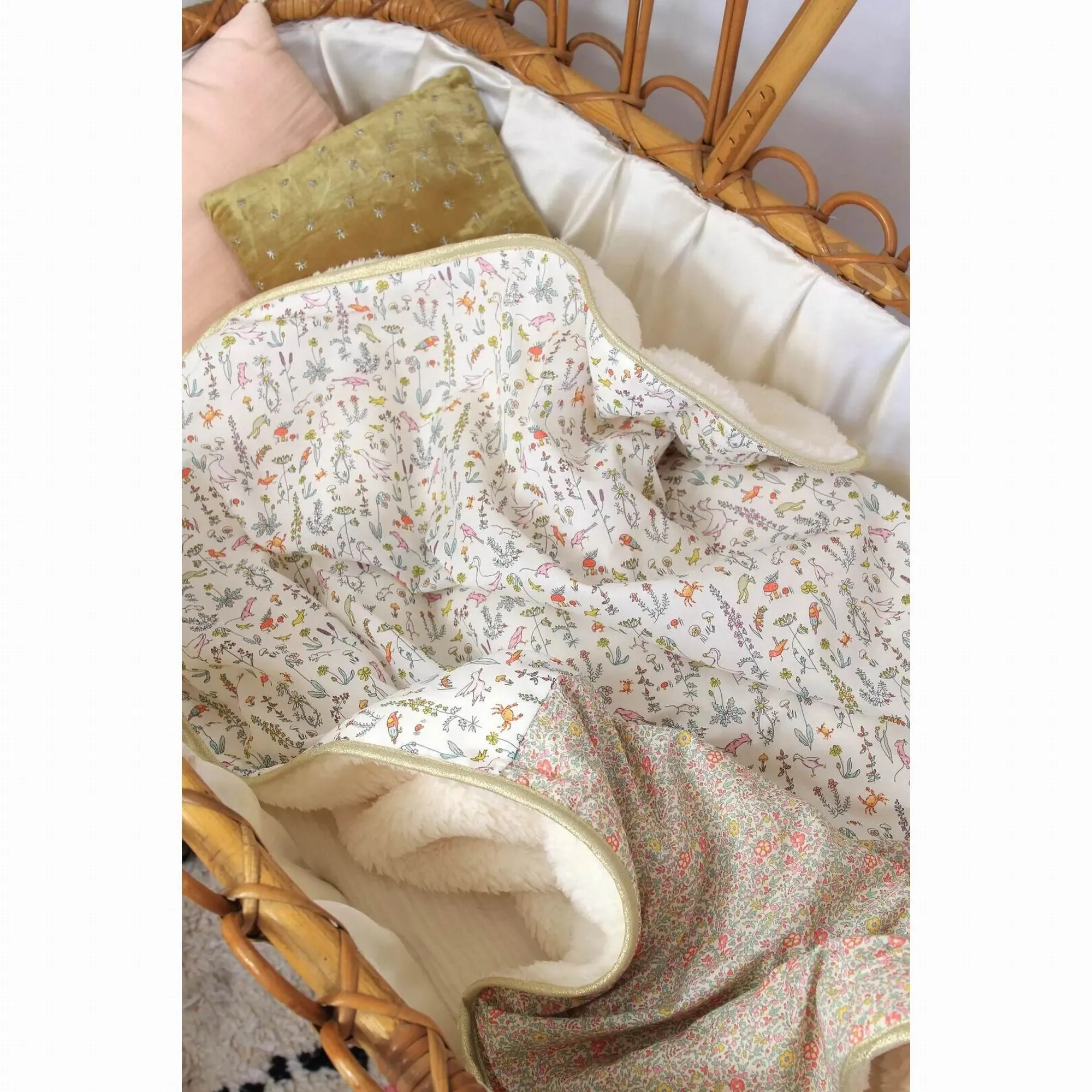 Barnabe aime le café Baby Blanket Céleste / Paloma 73X90CM