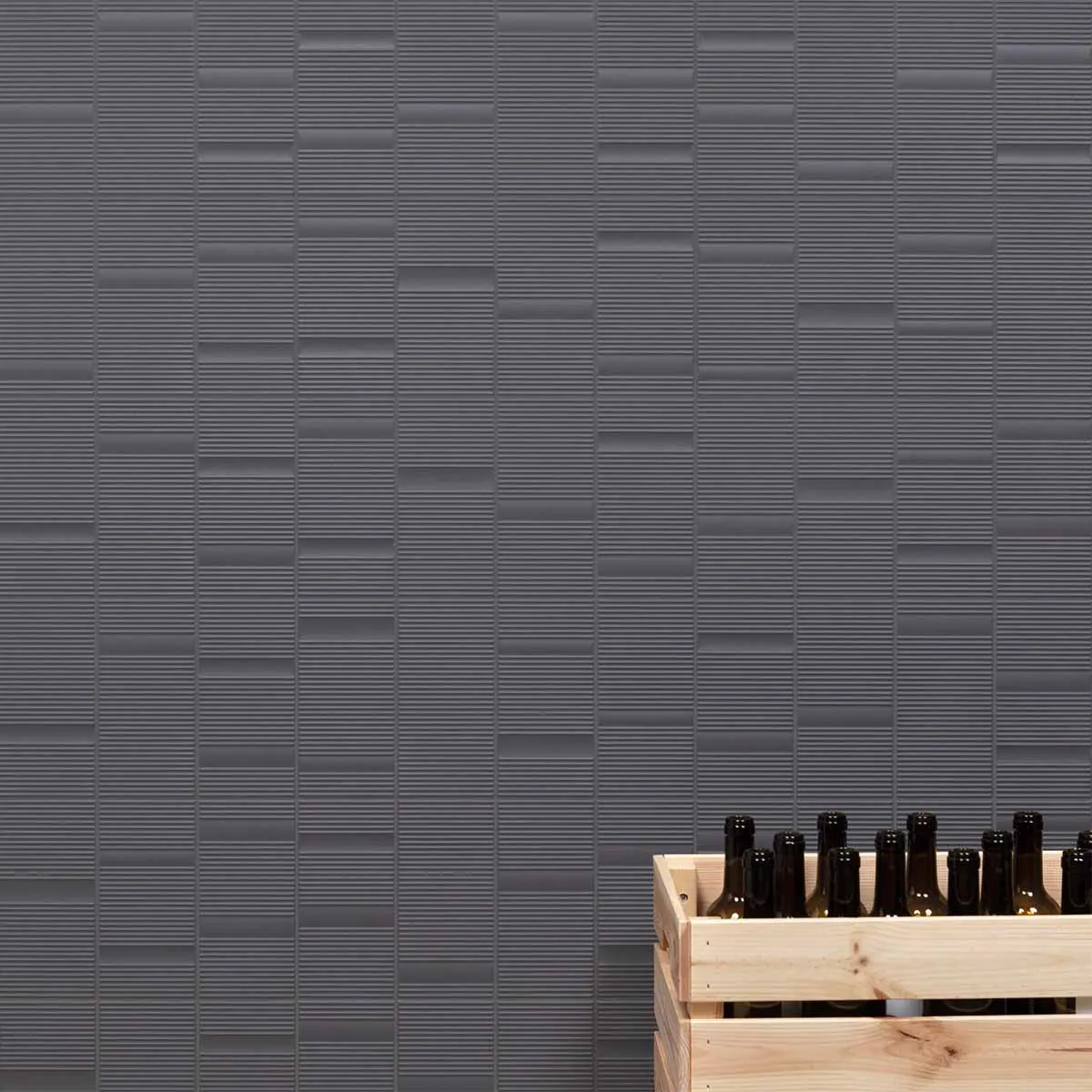 Beat Anthracite Decor Wall Tile 20x40cm Matt
