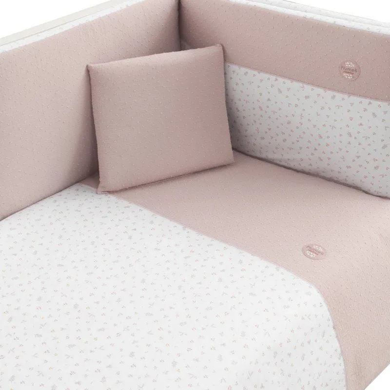 Cambrass Set 2 pcs. Quilt Cover Cot 70 Plumeti Pink 110x170x3 cm