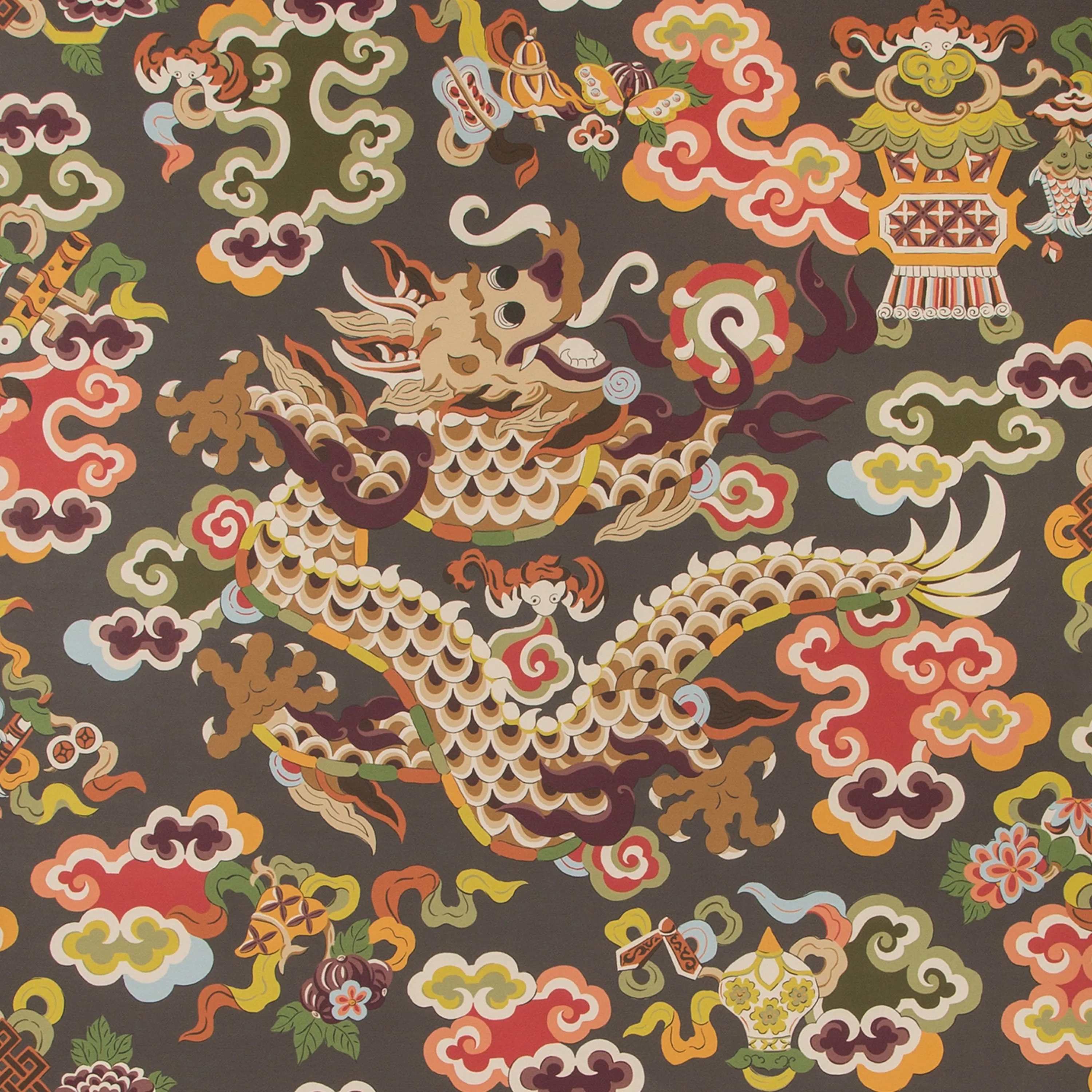 Chinese Dragon Wallpaper, 11 yard roll