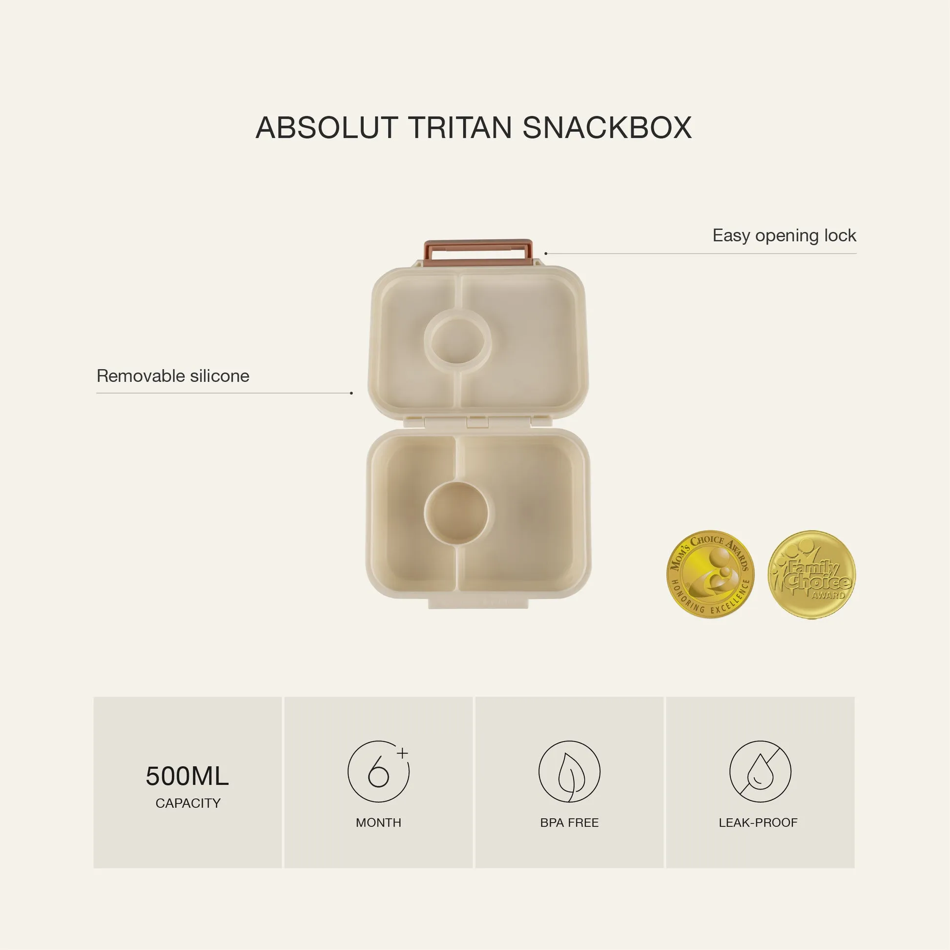 Citron Absolut Tritan Snack Box - Spaceship - Dusty Blue