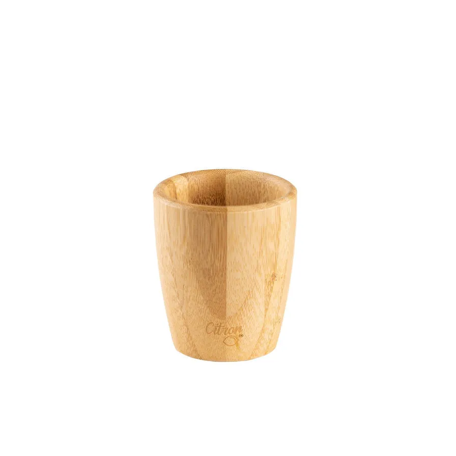 Citron Bamboo Cup with 2 Lids and Straw - Dusty Blue