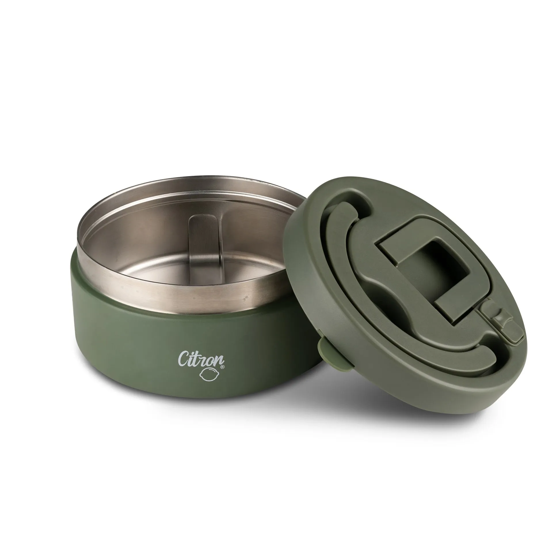 Citron Insulated Stainless Steel Food Jar 400ml - Olive Green
