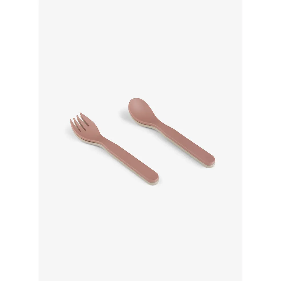Citron PLA Set of 2 Cutlery And Case Pink/Cream