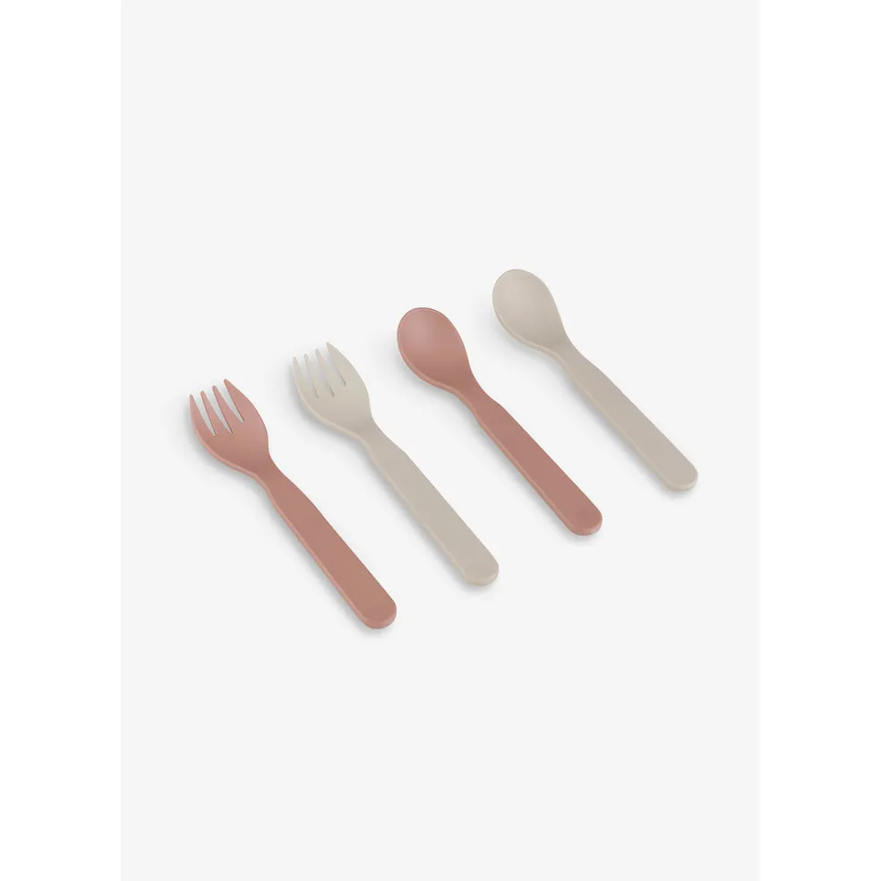 Citron PLA Set of 2 Cutlery And Case Pink/Cream