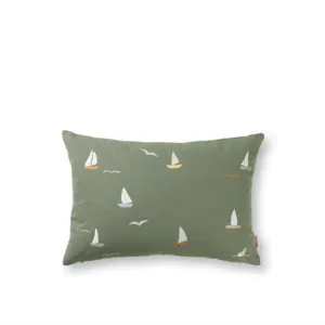 Dear April Cinna Cushion, Embroidered Canvas, 40X60 CM, Sailboats