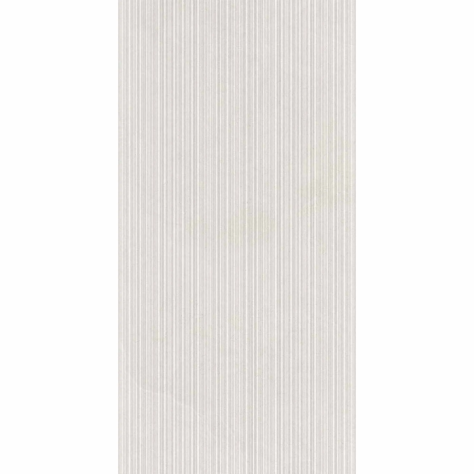 Deluxe Limestone White Line Decor Stone Effect Porcelain Tile 60x120cm Matt