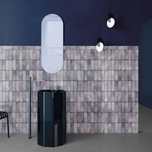 Dyroy Grey Decor Wall Tile 6.5x20cm Gloss