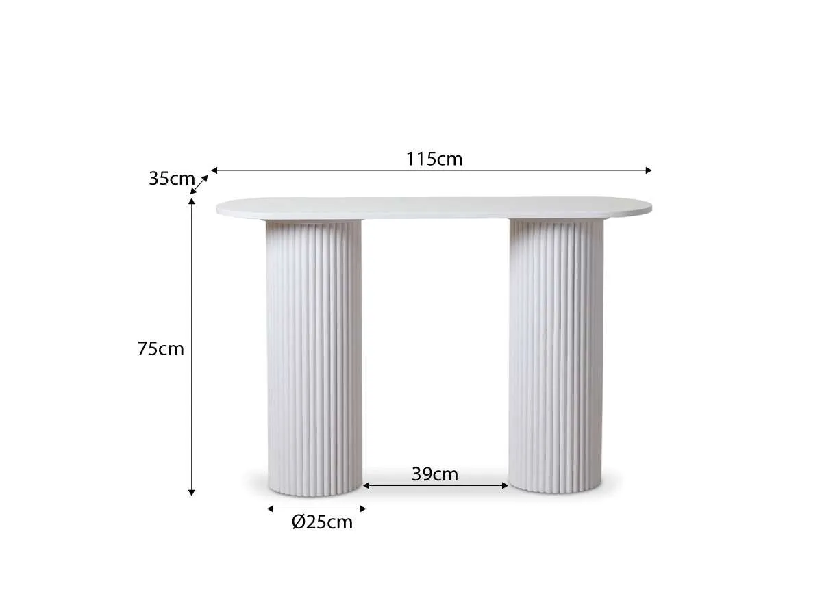 Eve Console Table - White Mocka