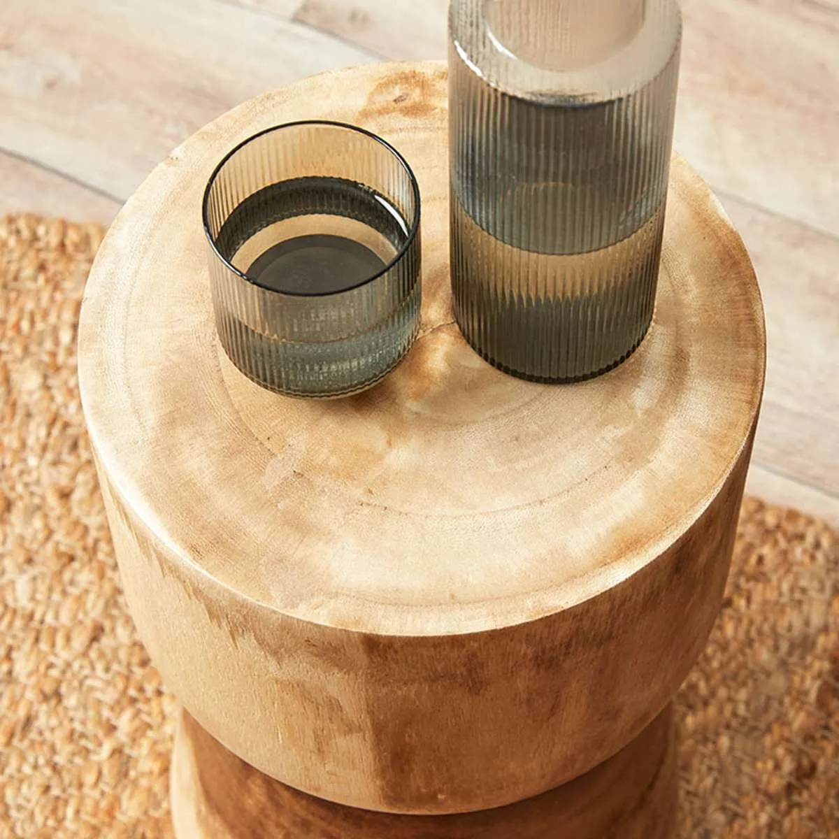 Frederick Wooden Side Table Mocka