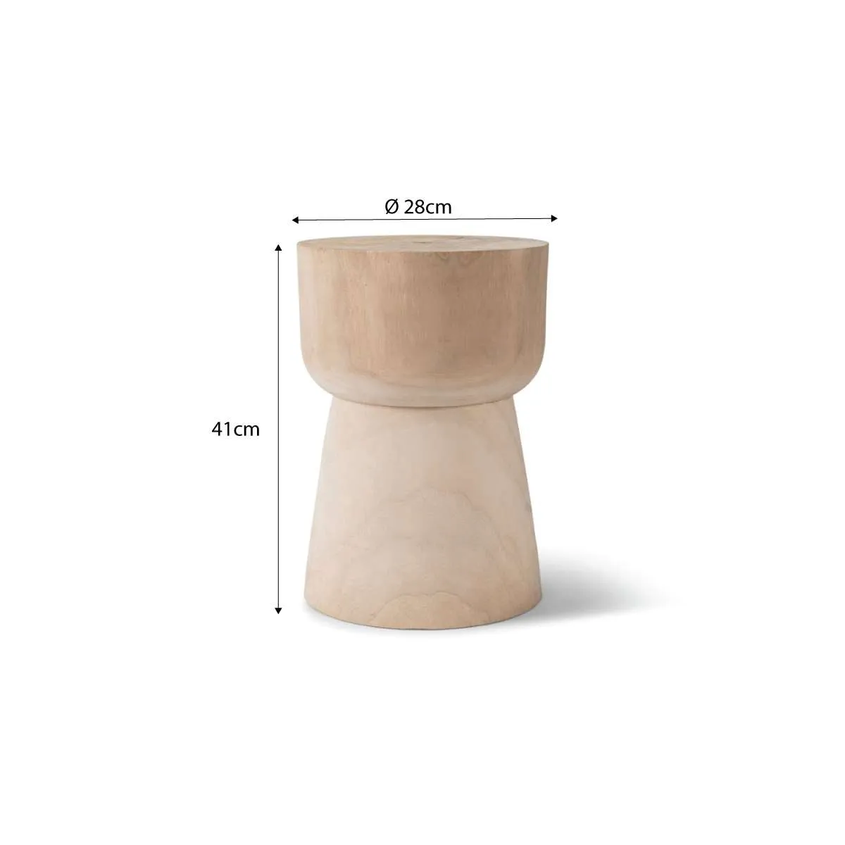 Frederick Wooden Side Table Mocka