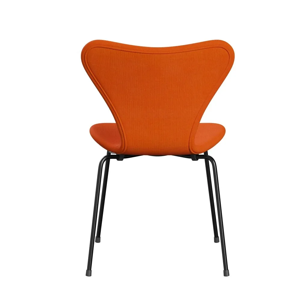 Fritz Hansen Series 7™ Chair Full Upholstery, Black/Remix Light Orange