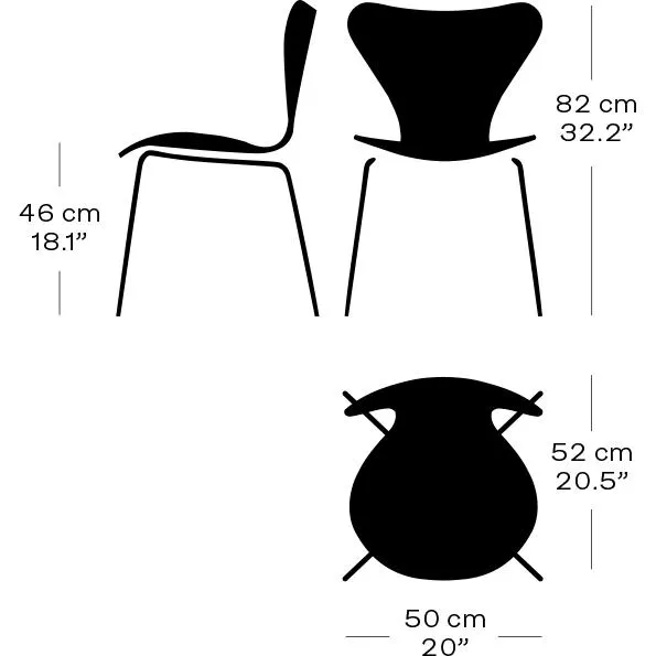 Fritz Hansen Series 7™ Chair Full Upholstery, White/Comfort Dark Green