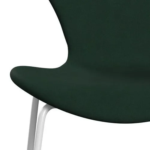 Fritz Hansen Series 7™ Chair Full Upholstery, White/Comfort Dark Green