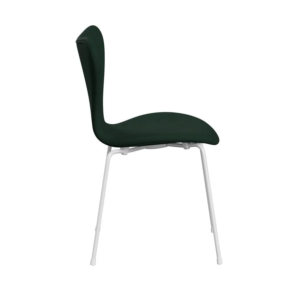 Fritz Hansen Series 7™ Chair Full Upholstery, White/Comfort Dark Green