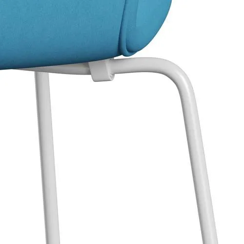 Fritz Hansen Series 7™ Chair Full Upholstery, White/Comfort Light Blue (C66010)