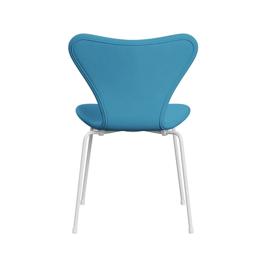 Fritz Hansen Series 7™ Chair Full Upholstery, White/Comfort Light Blue (C66010)