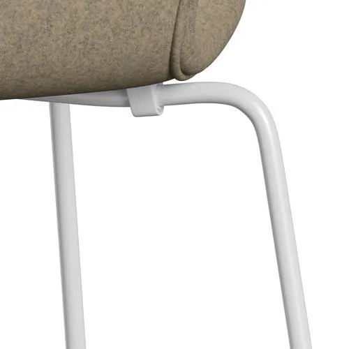 Fritz Hansen Series 7™ Chair Full Upholstery, White/Divina Melange Grey Sand