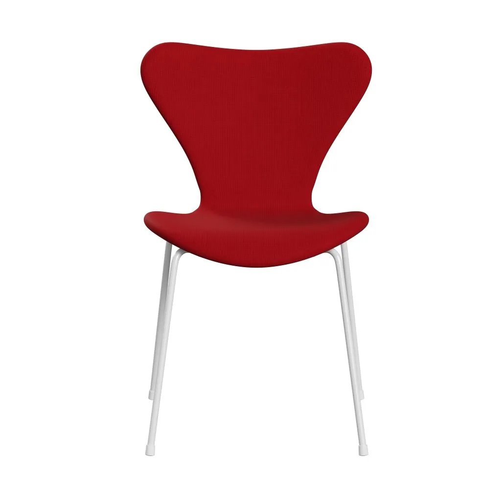 Fritz Hansen Series 7™ Chair Full Upholstery, White/Fame Red (F64089)