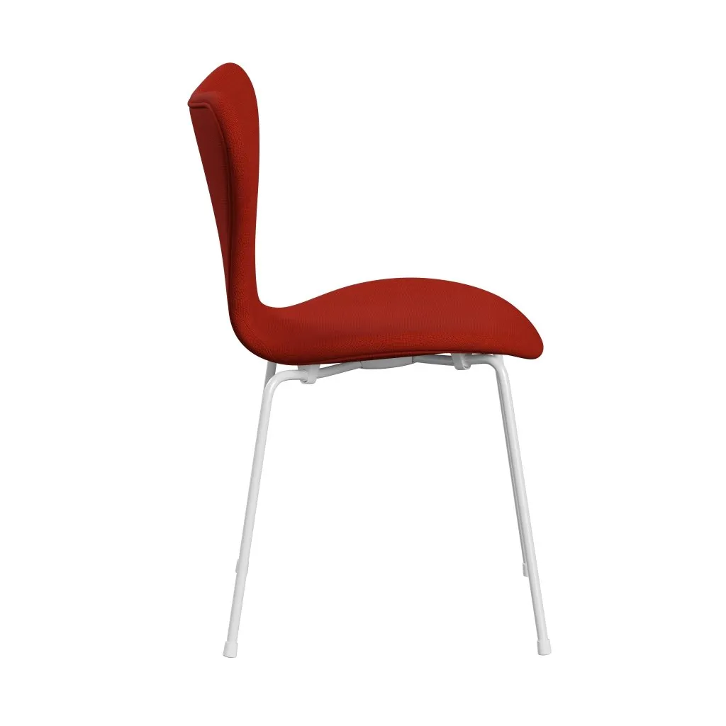 Fritz Hansen Series 7™ Chair Full Upholstery, White/Hallingdal Orange (Hal600)