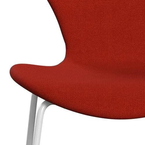 Fritz Hansen Series 7™ Chair Full Upholstery, White/Hallingdal Orange (Hal600)