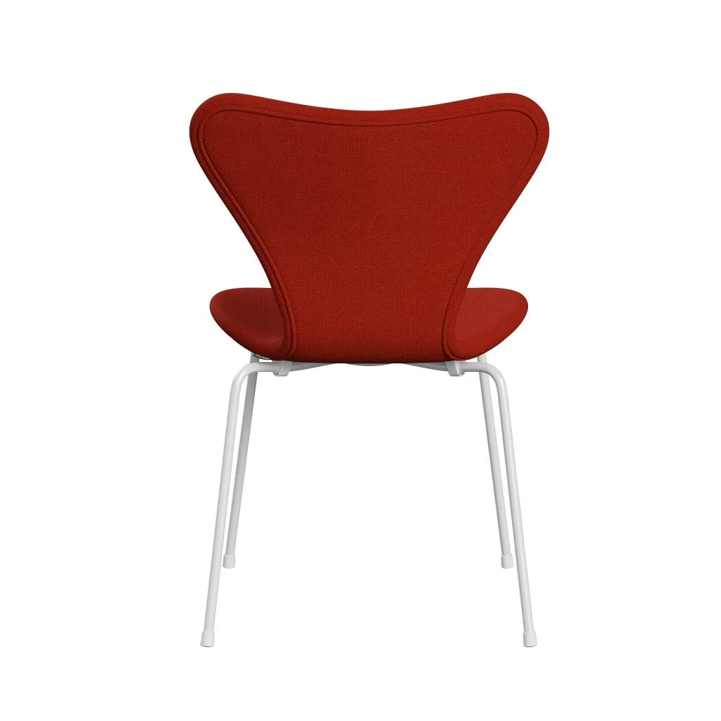 Fritz Hansen Series 7™ Chair Full Upholstery, White/Hallingdal Orange (Hal600)