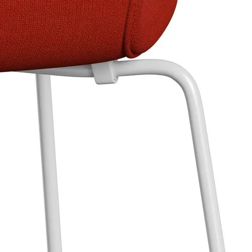 Fritz Hansen Series 7™ Chair Full Upholstery, White/Hallingdal Orange (Hal600)