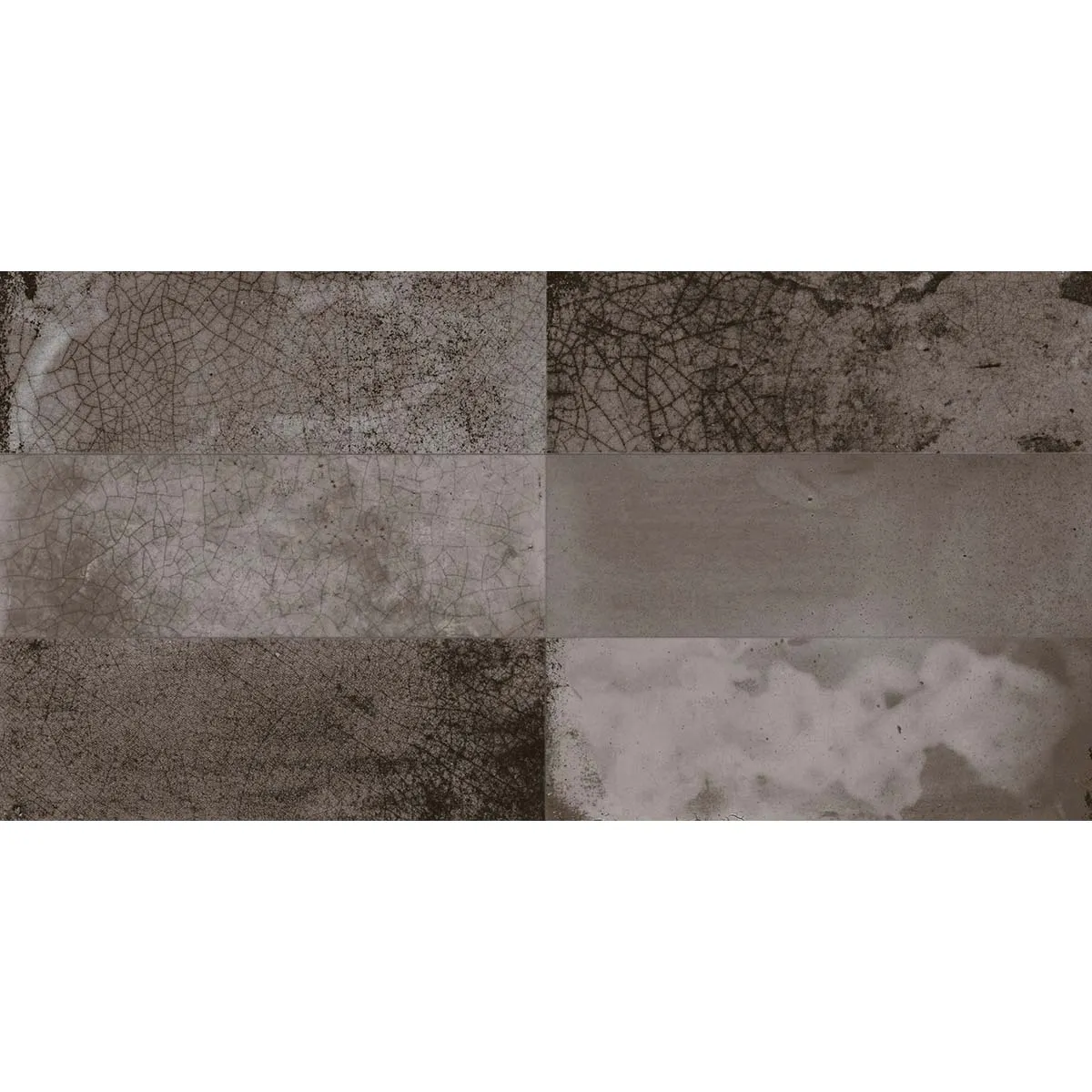 FS Raku Black Decor Wall Tile 20x40cm Matte