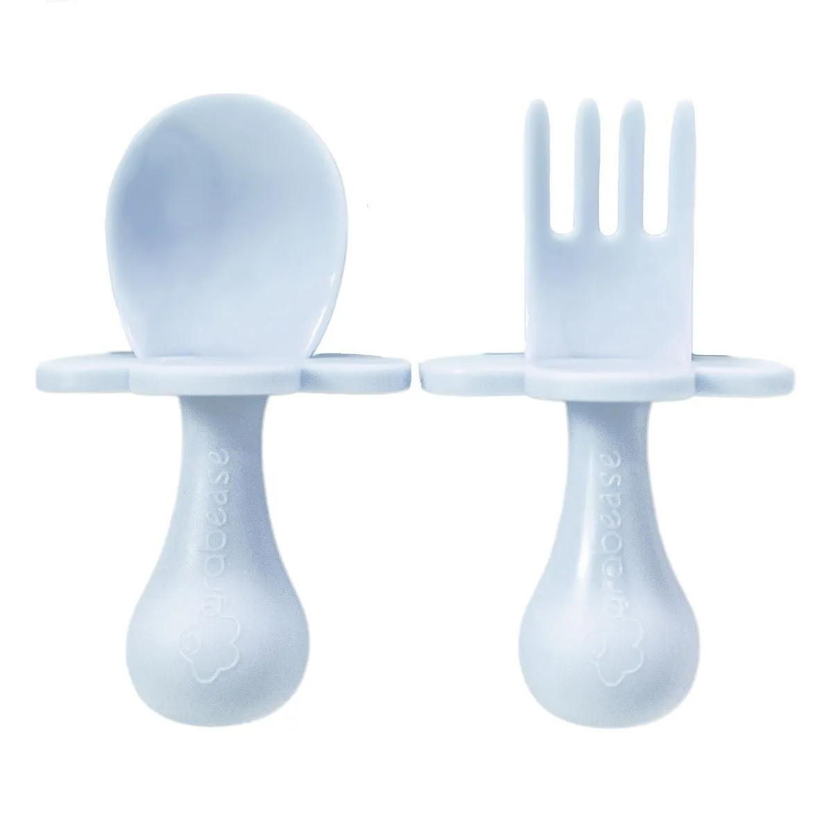 Grabease Fork and Spoon Set - Light Blue