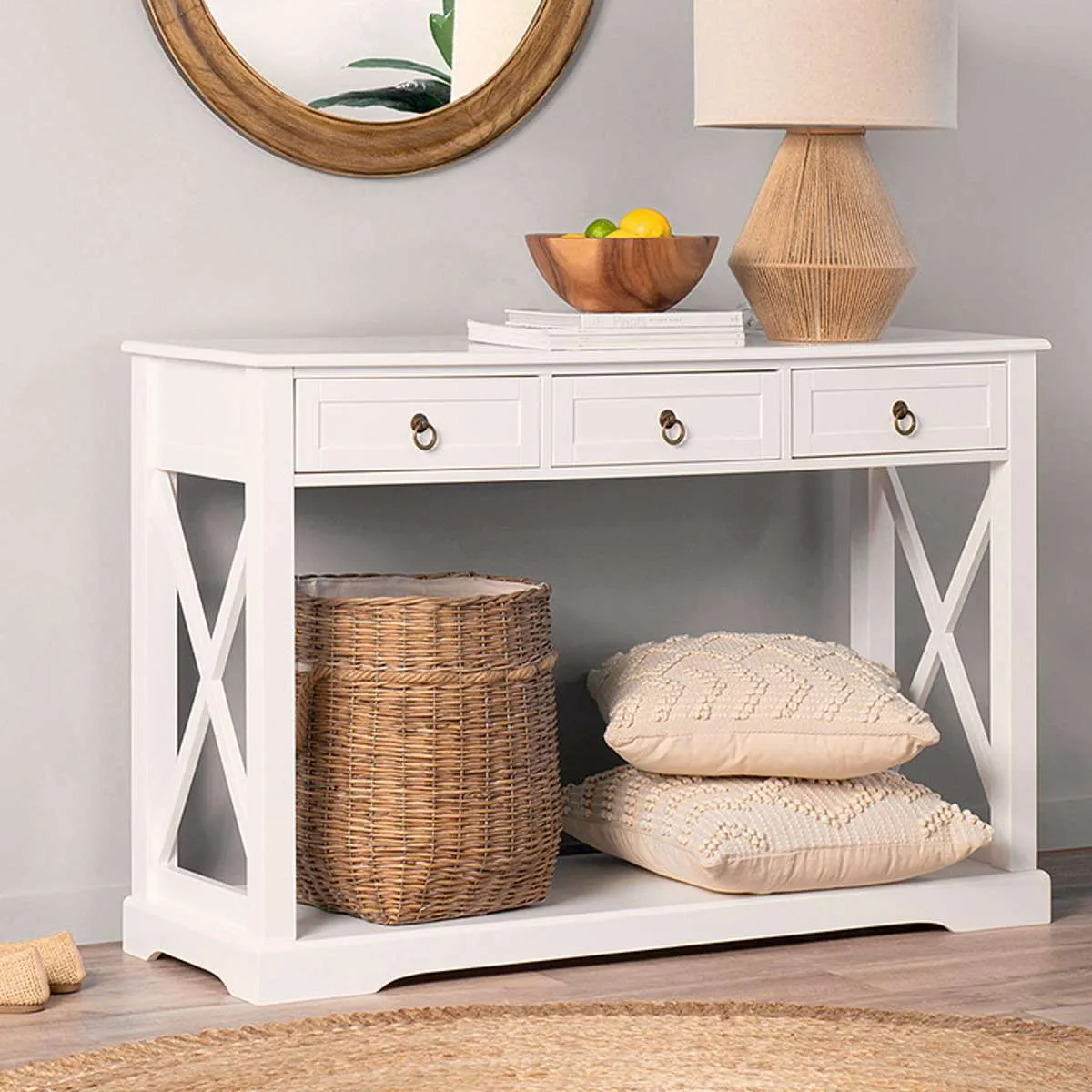 Hamptons Console Table Mocka
