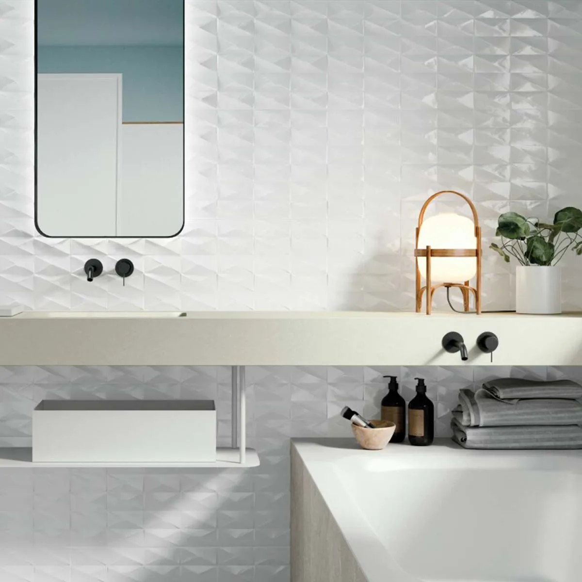 Ice Fold Decor Wall Tile 33x100cm Gloss