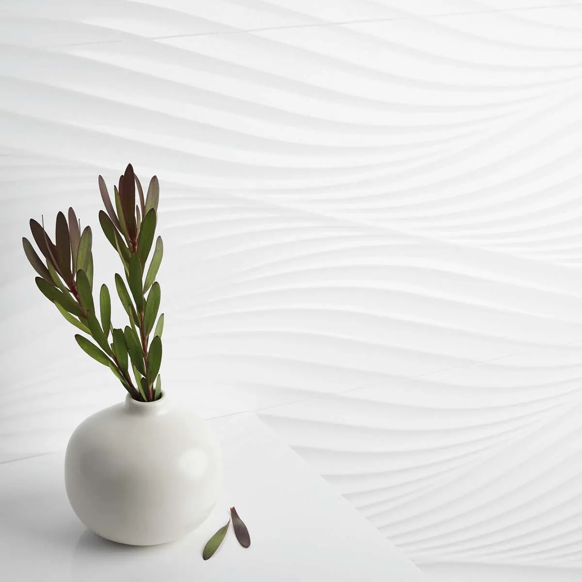 Ice Waves Decor Wall Tile 33x100cm Gloss