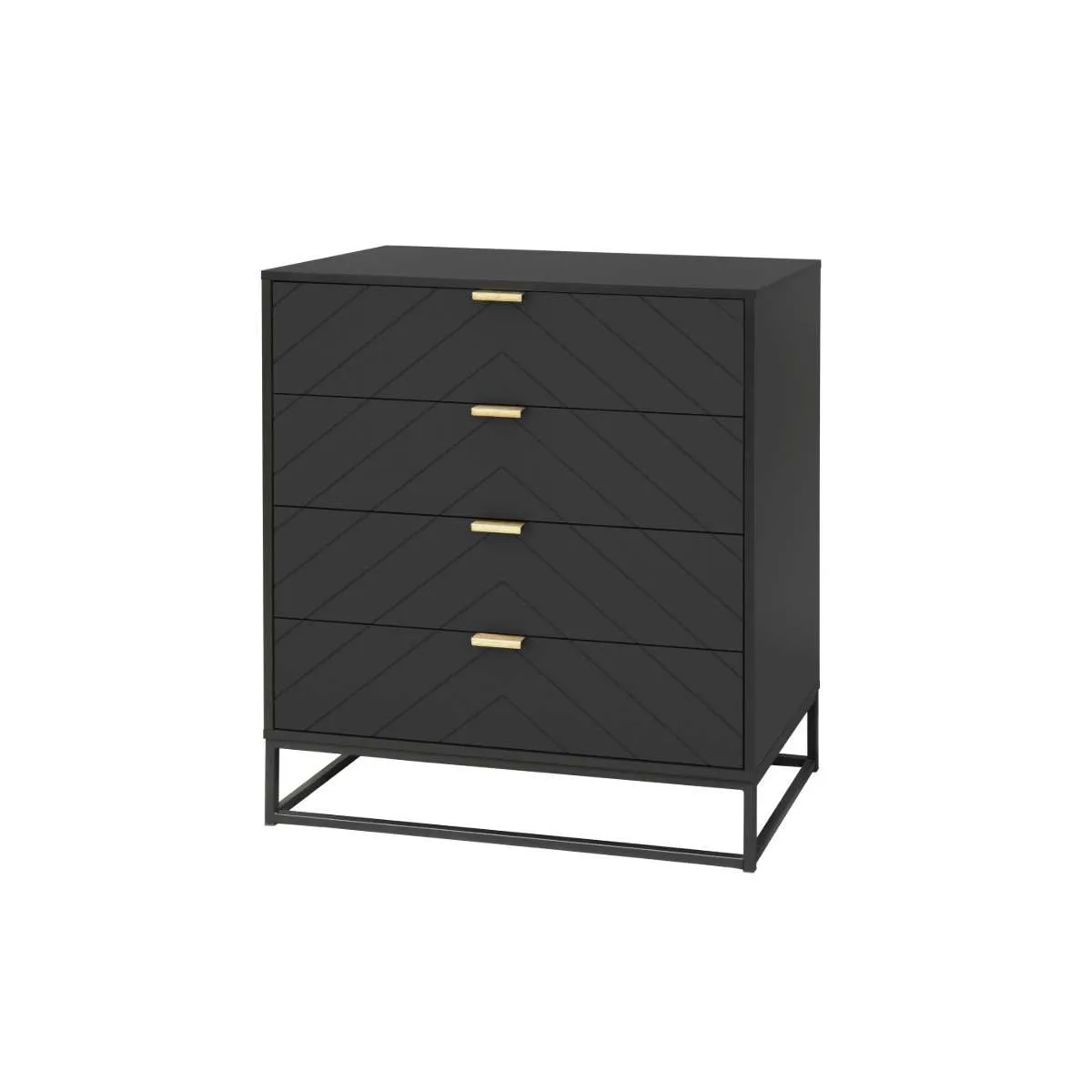 Inca Four Drawer - Black Mocka