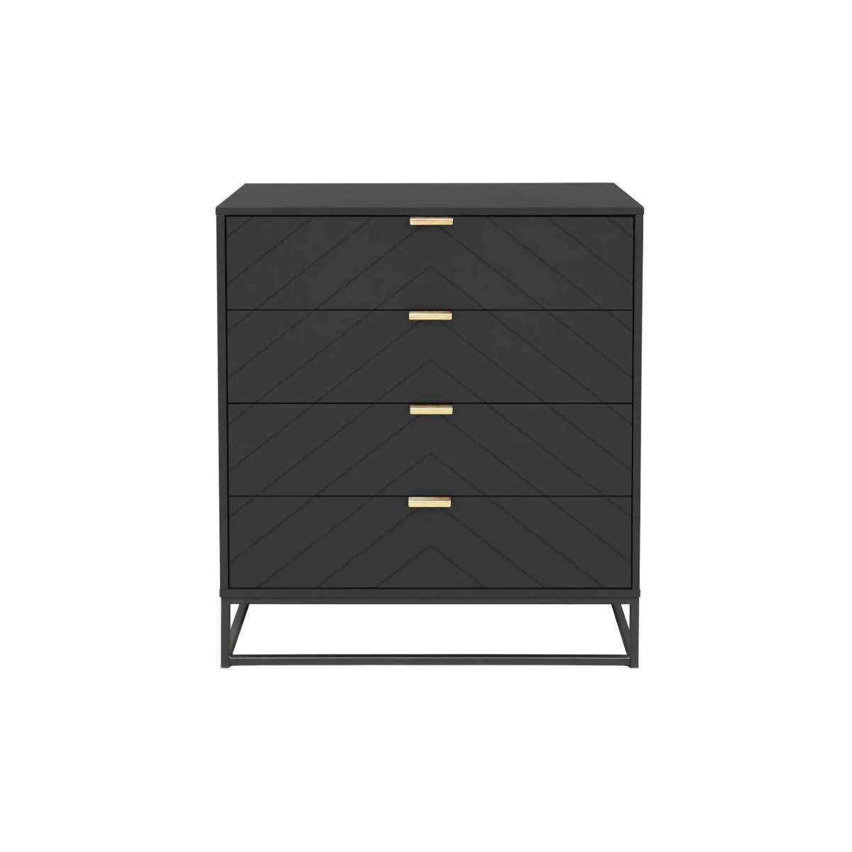 Inca Four Drawer - Black Mocka