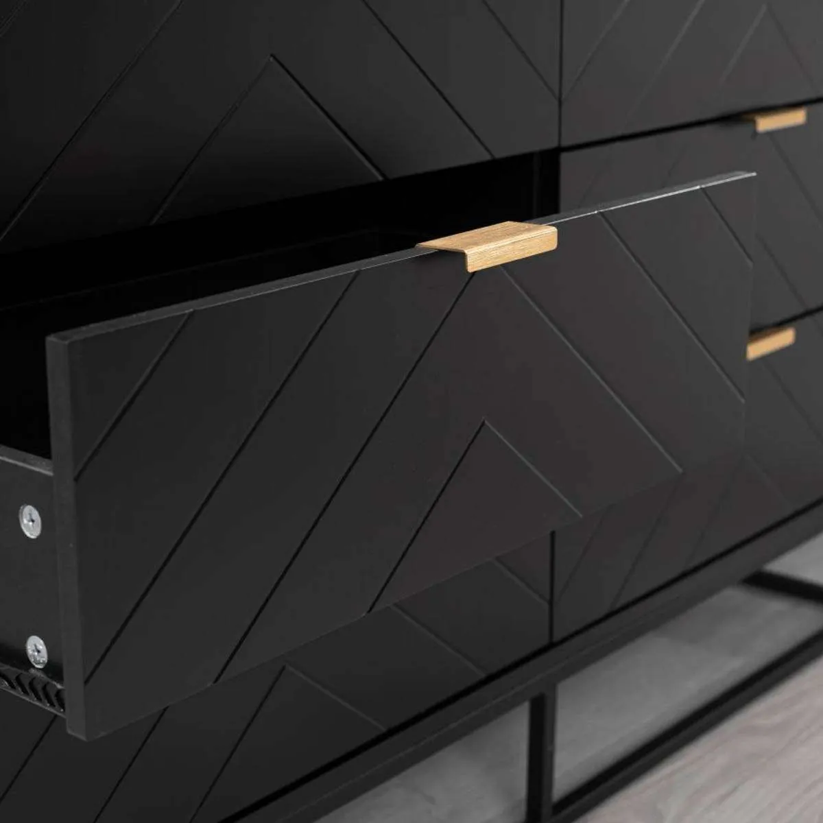 Inca Six Drawer - Black Mocka