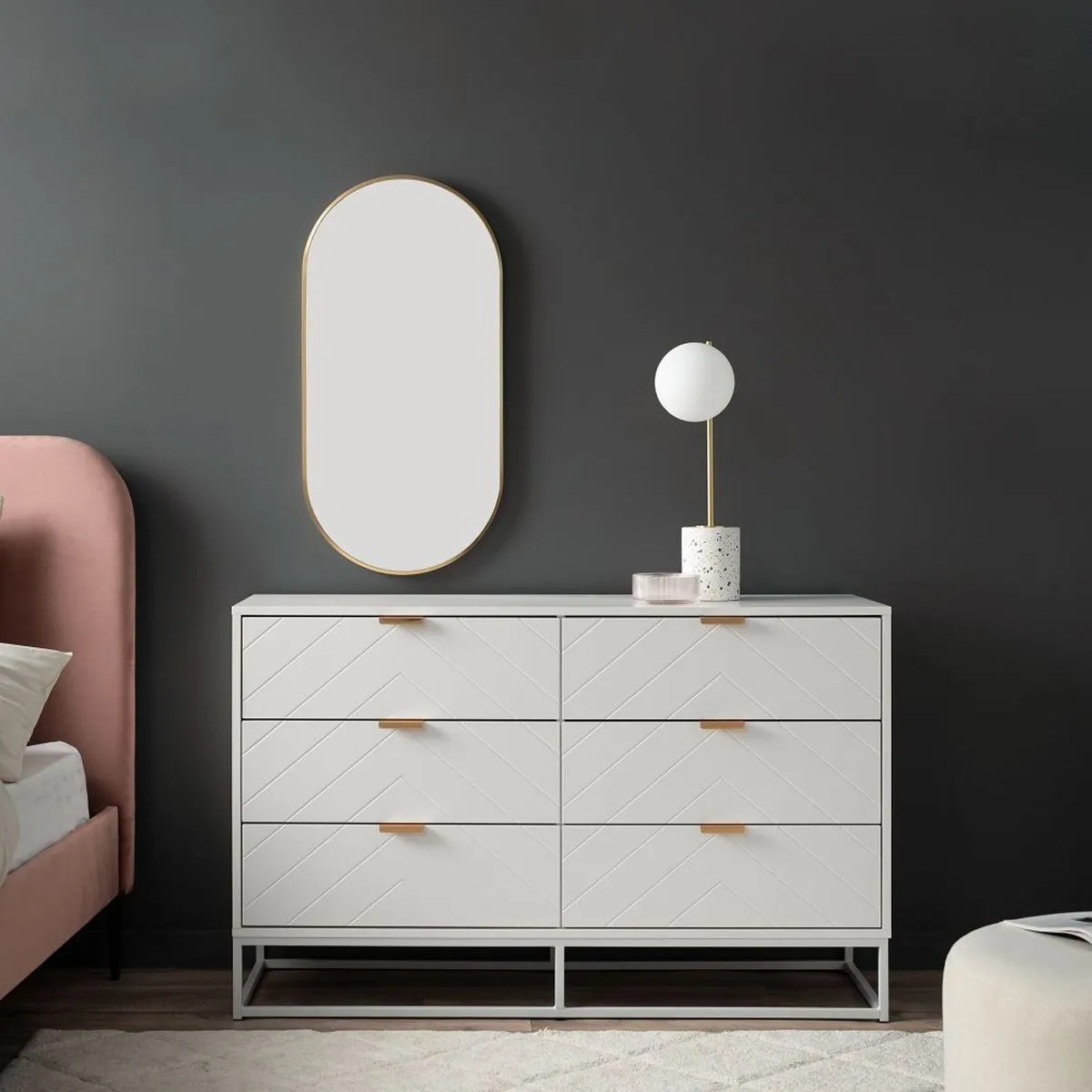 Inca Six Drawers - White Mocka
