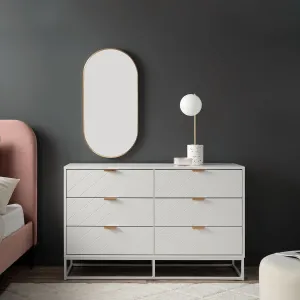 Inca Six Drawers - White Mocka