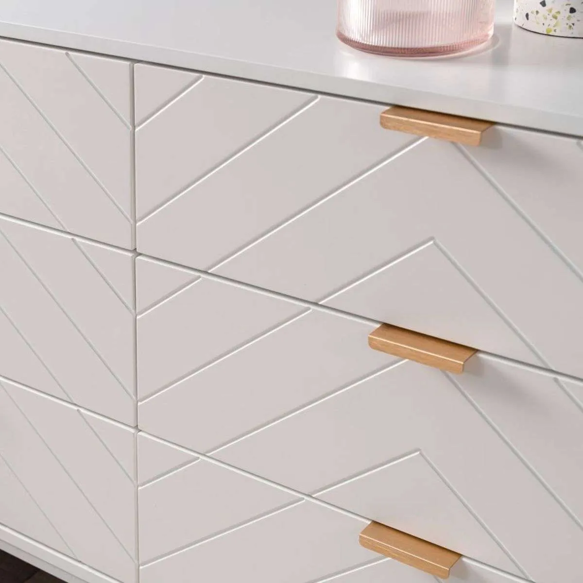 Inca Six Drawers - White Mocka