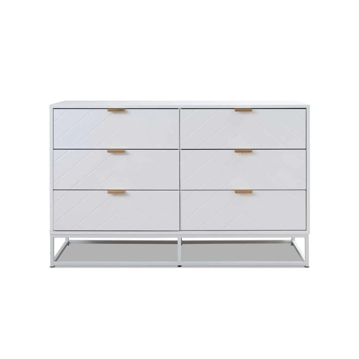 Inca Six Drawers - White Mocka