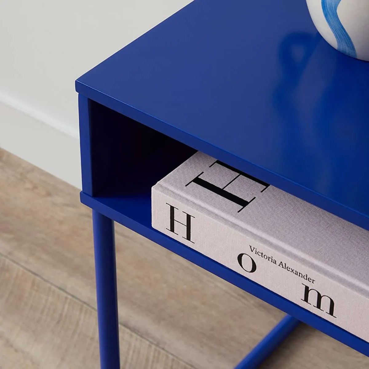 Jude Bedside Table - Blue Mocka
