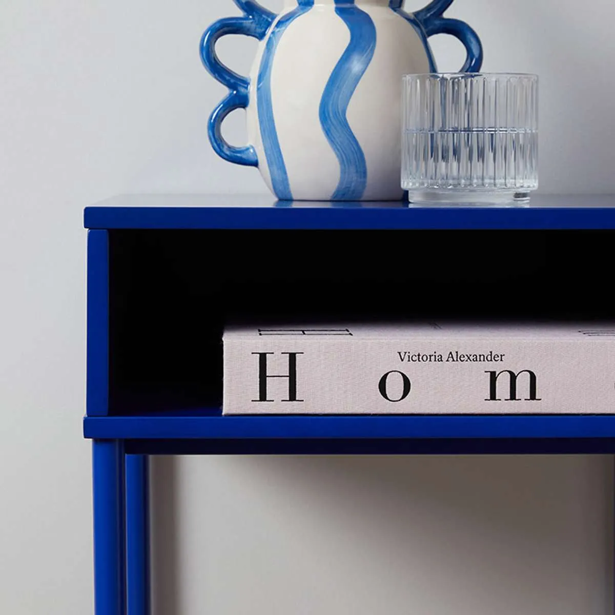 Jude Bedside Table - Blue Mocka