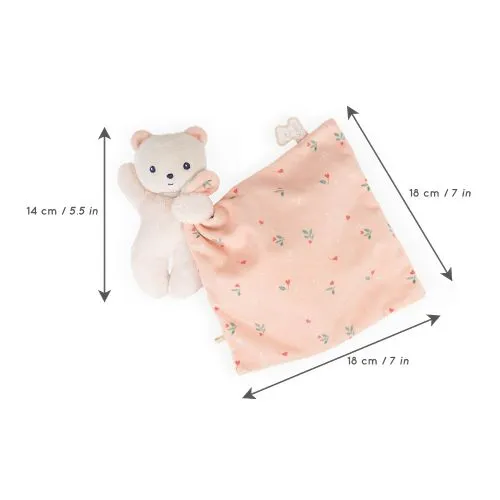 Kaloo Doudou BEAR CARRÉ DOUCEUR LEAVES OF LOVE