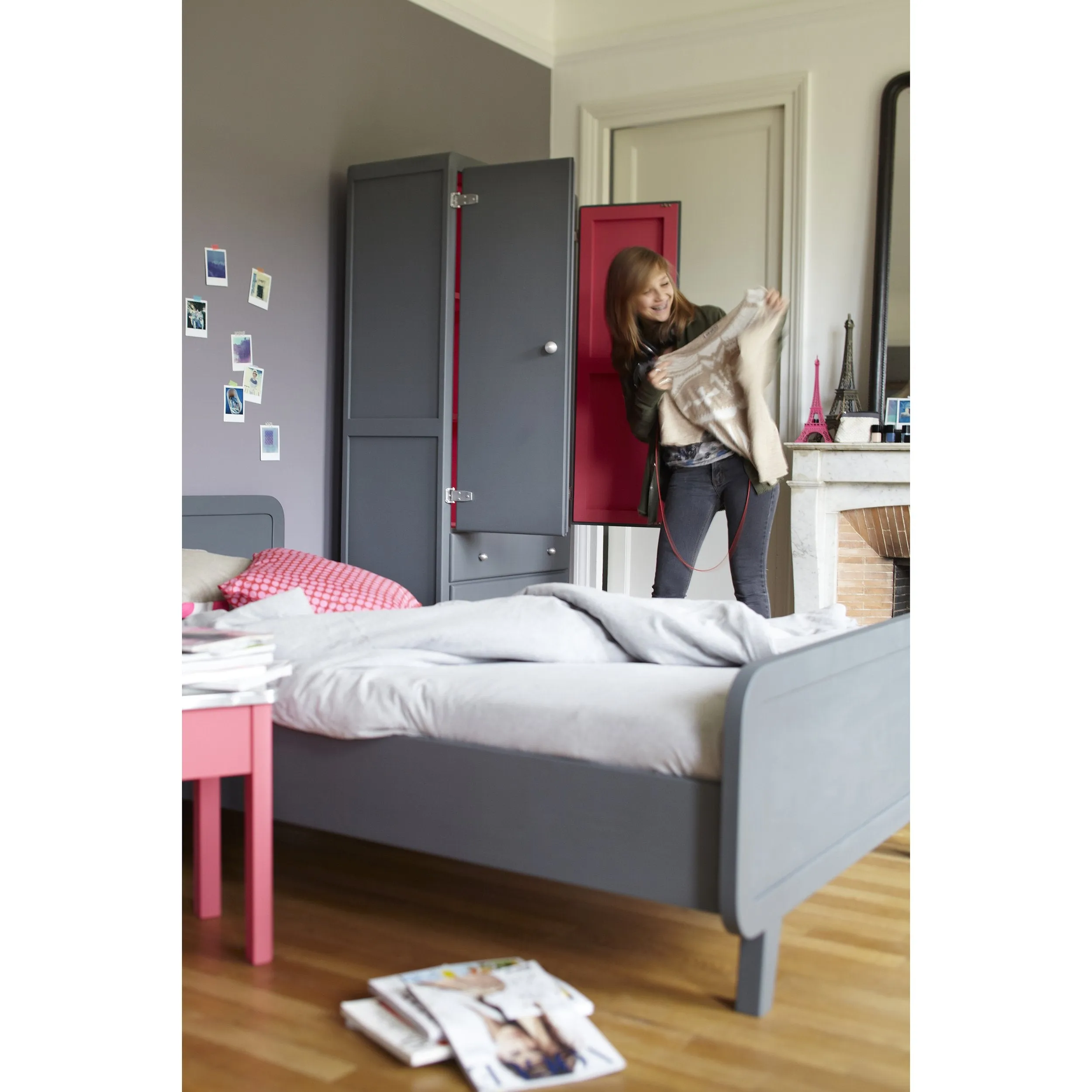 Laurette Lit rond 120 x 200cm Bed - Turquoise (Pre-Order; Est. Delivery in 3-4 Months)