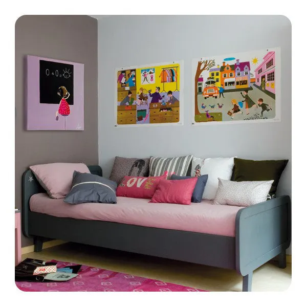 Laurette Lit rond 90 x 200cm Bed Mouse Grey (Pre-Order; Est. Delivery in 3-4 Months)