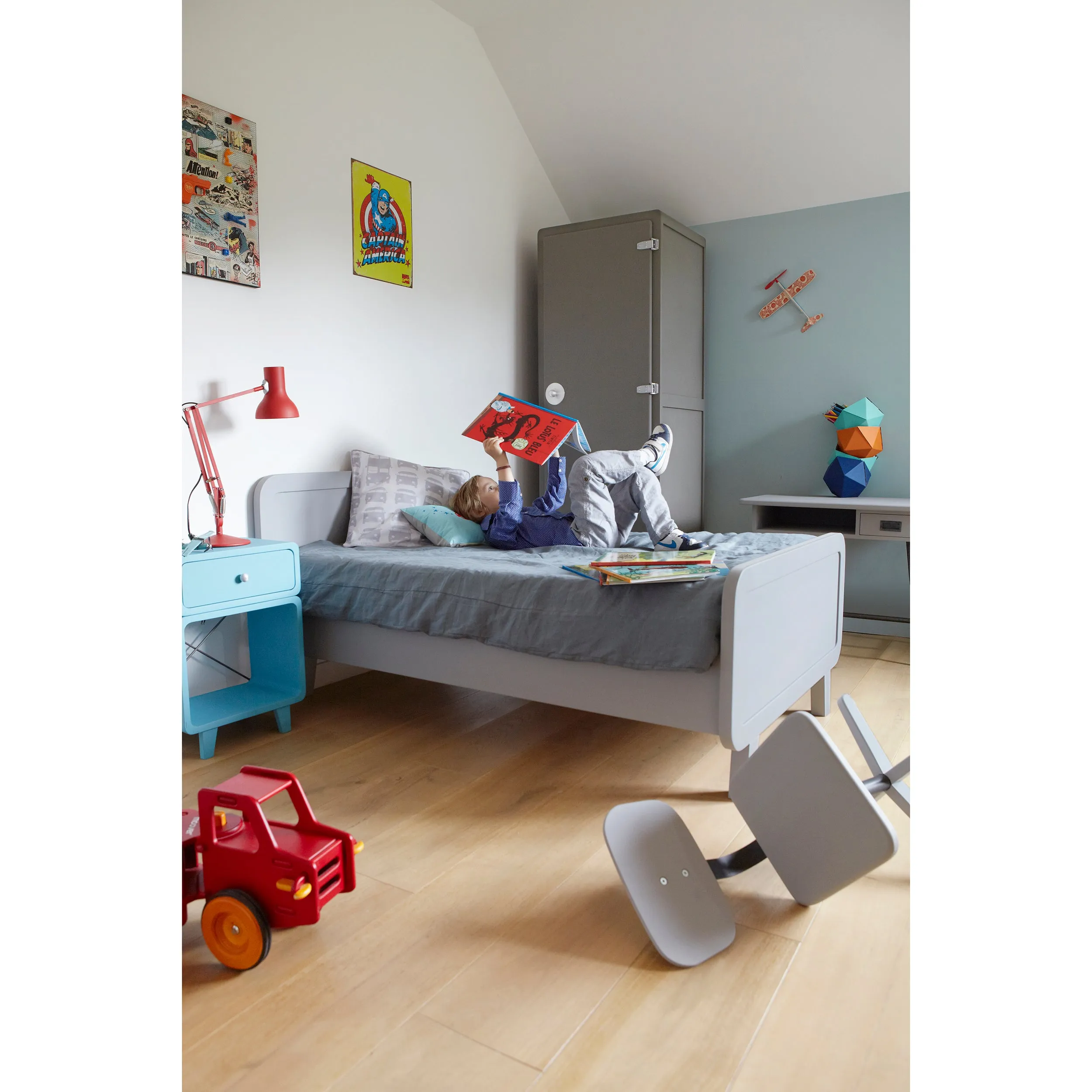 Laurette Lit rond 90 x 200cm Bed Mouse Grey (Pre-Order; Est. Delivery in 3-4 Months)