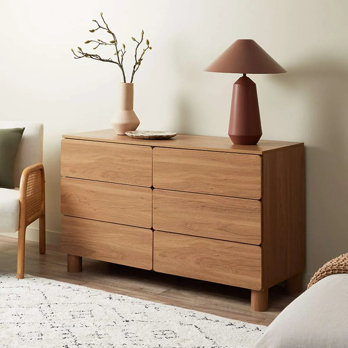 Leeroy Six Drawer - Hazelnut Mocka